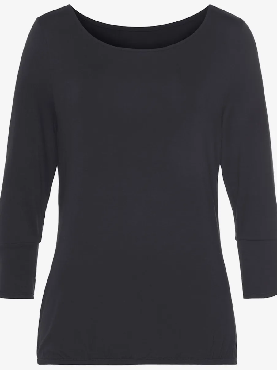 T-shirts à manches 3/4 avec boutonnières et coupe décontractée