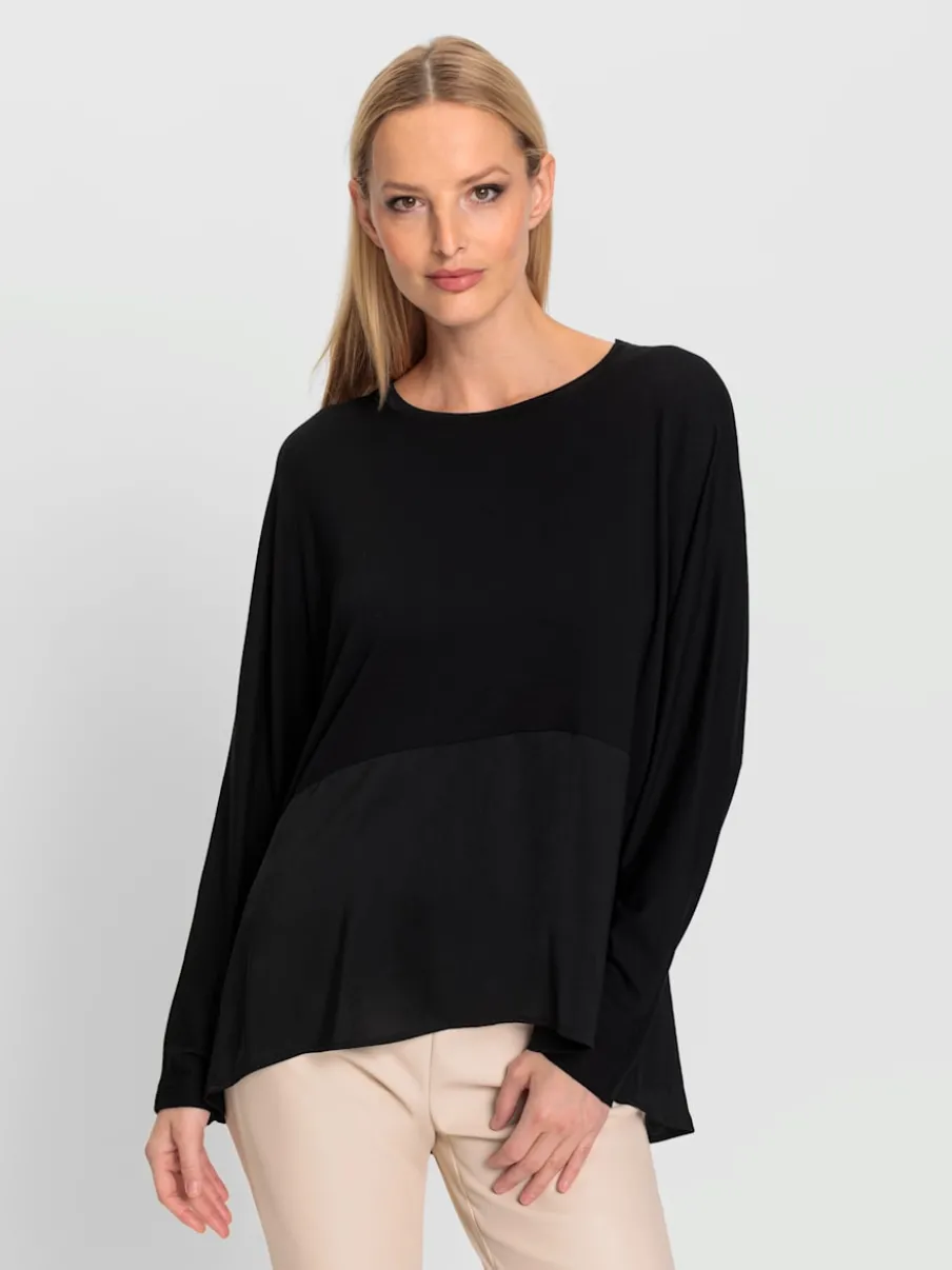 T-shirts manches chauve-souris avec patte de boutonnage