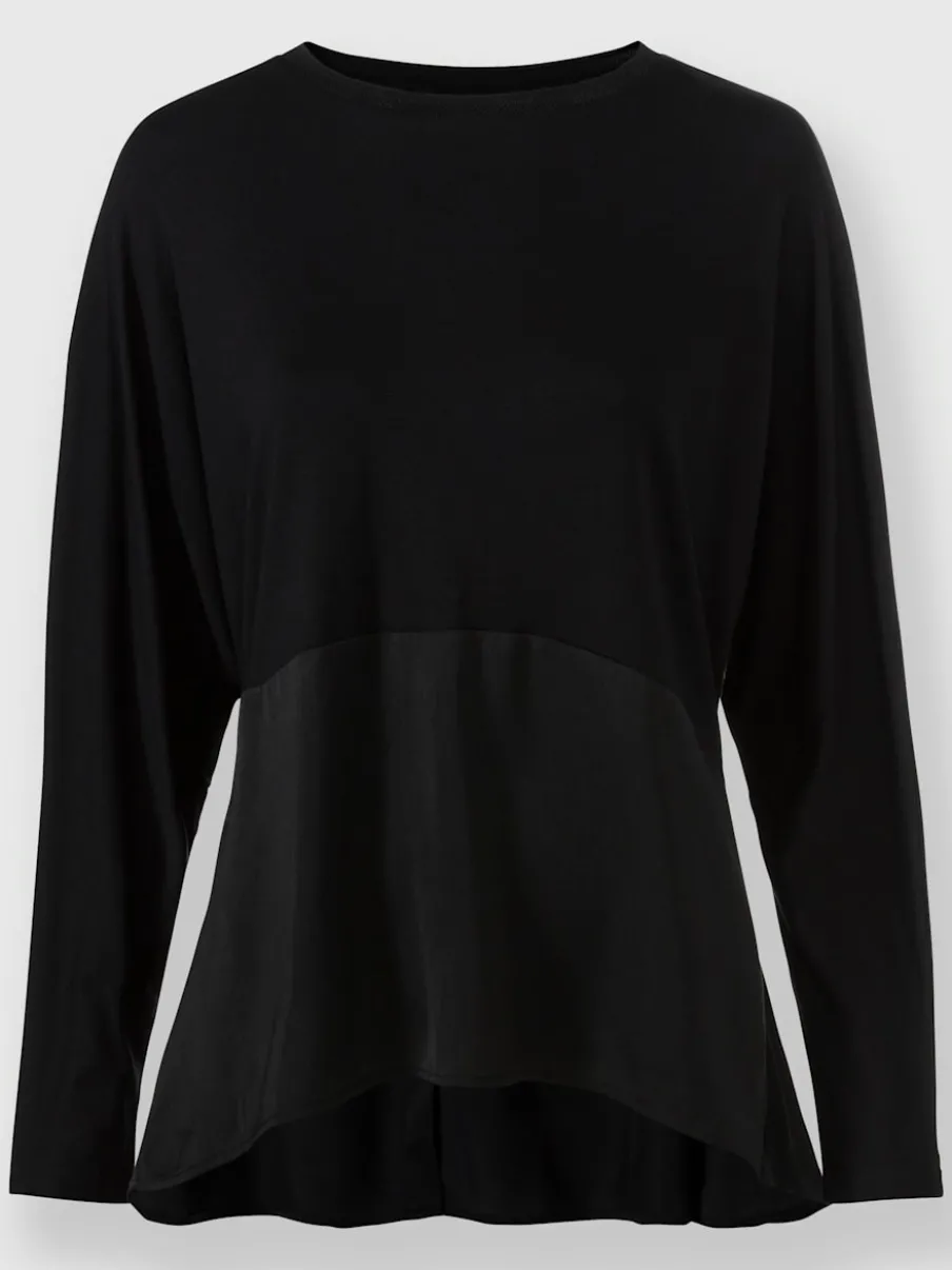 T-shirts manches chauve-souris avec patte de boutonnage