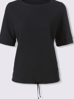 T-shirts manches courtes avec encolure ronde et bouton