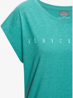 T-shirts à manches courtes avec logo brillant encolure ronde