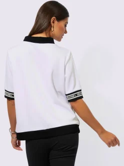 T-shirts à manches courtes avec col montant et inscriptions