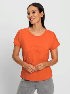 T-shirts à manches courtes avec imprimé 3D encolure ronde