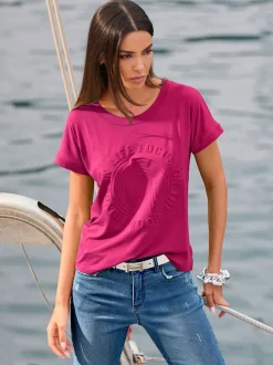 T-shirts à manches courtes avec imprimé 3D encolure ronde