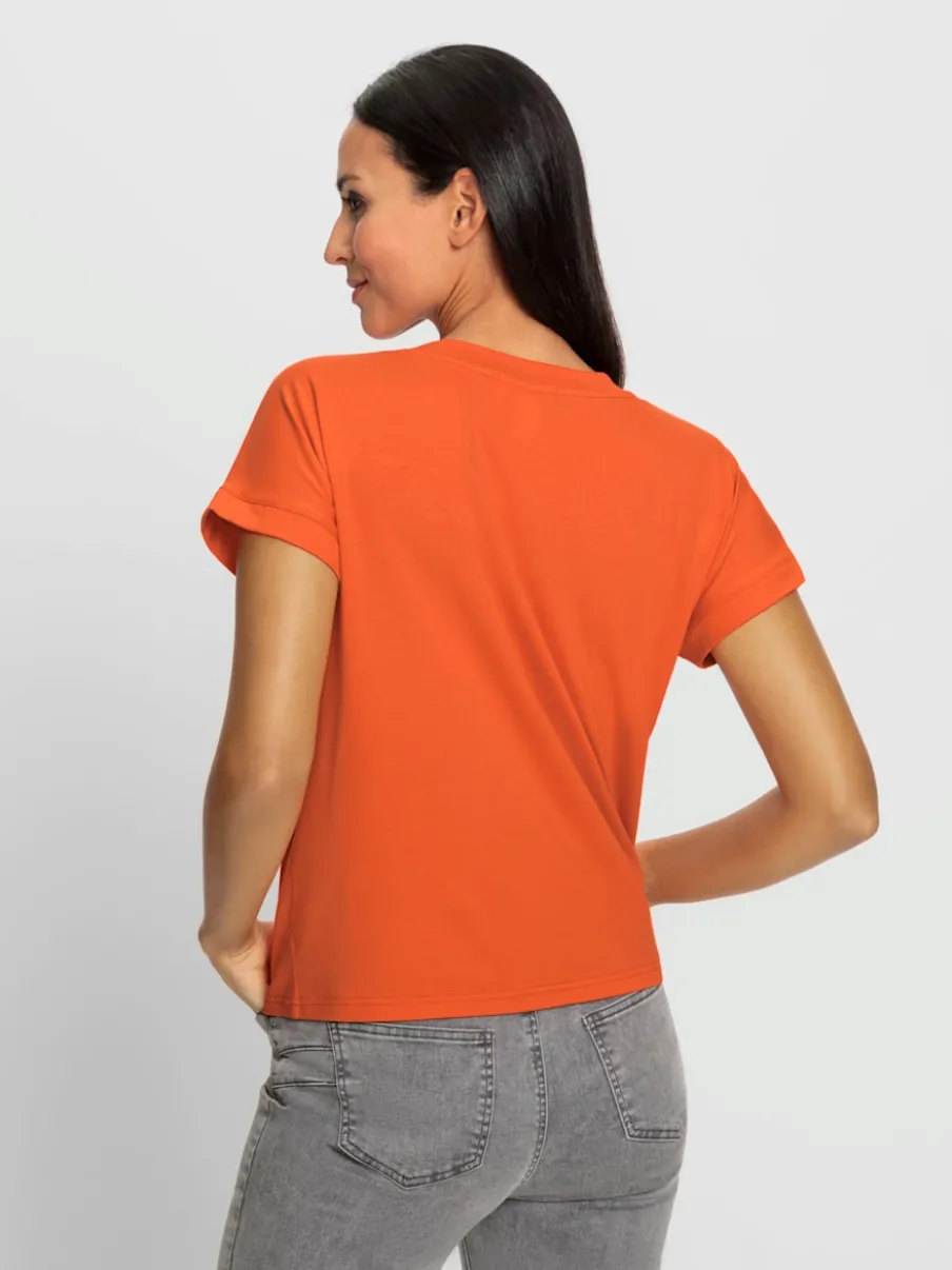 T-shirts à manches courtes avec imprimé 3D encolure ronde