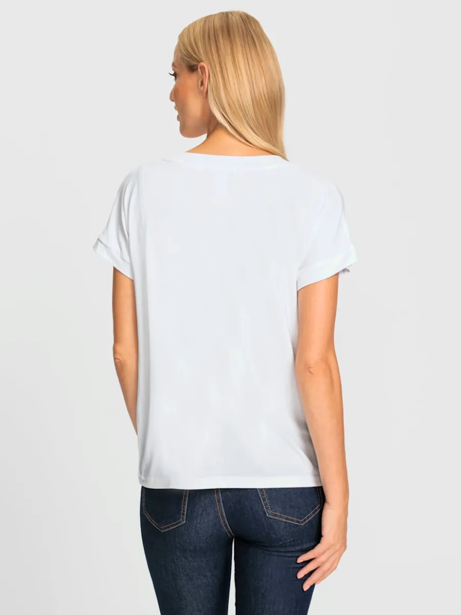 T-shirts à manches courtes avec imprimé 3D encolure ronde