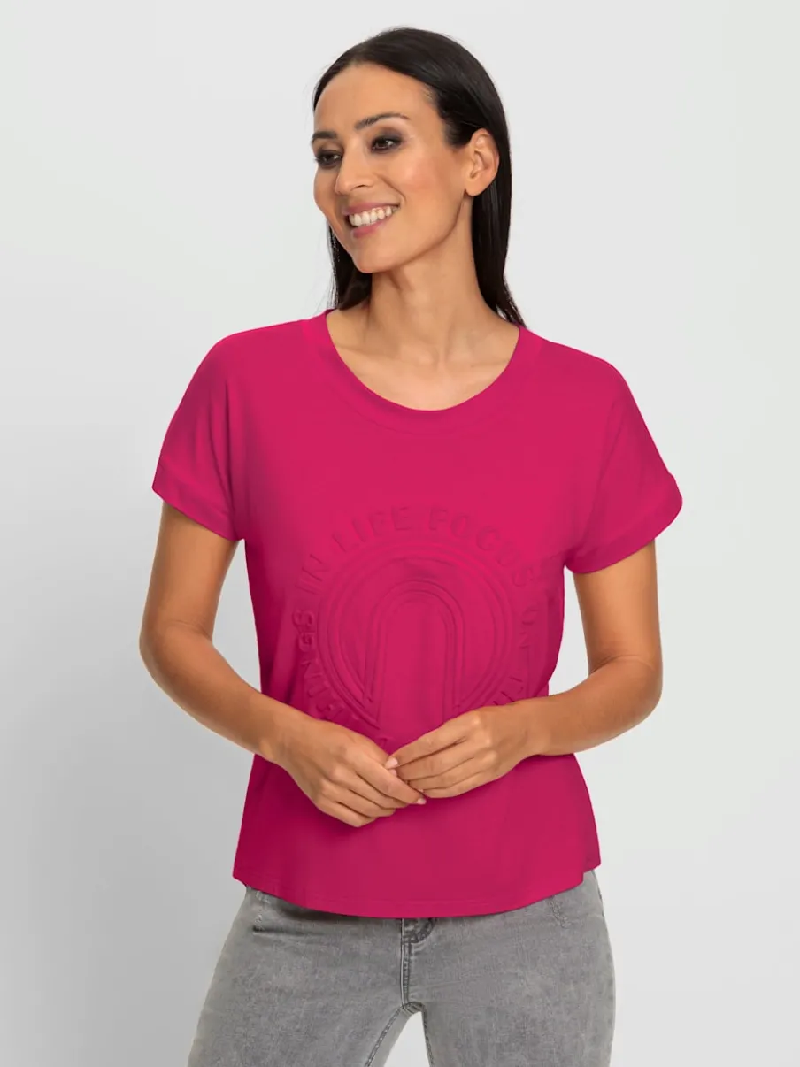 T-shirts à manches courtes avec imprimé 3D encolure ronde