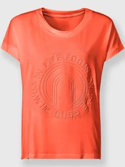 T-shirts à manches courtes avec imprimé 3D encolure ronde