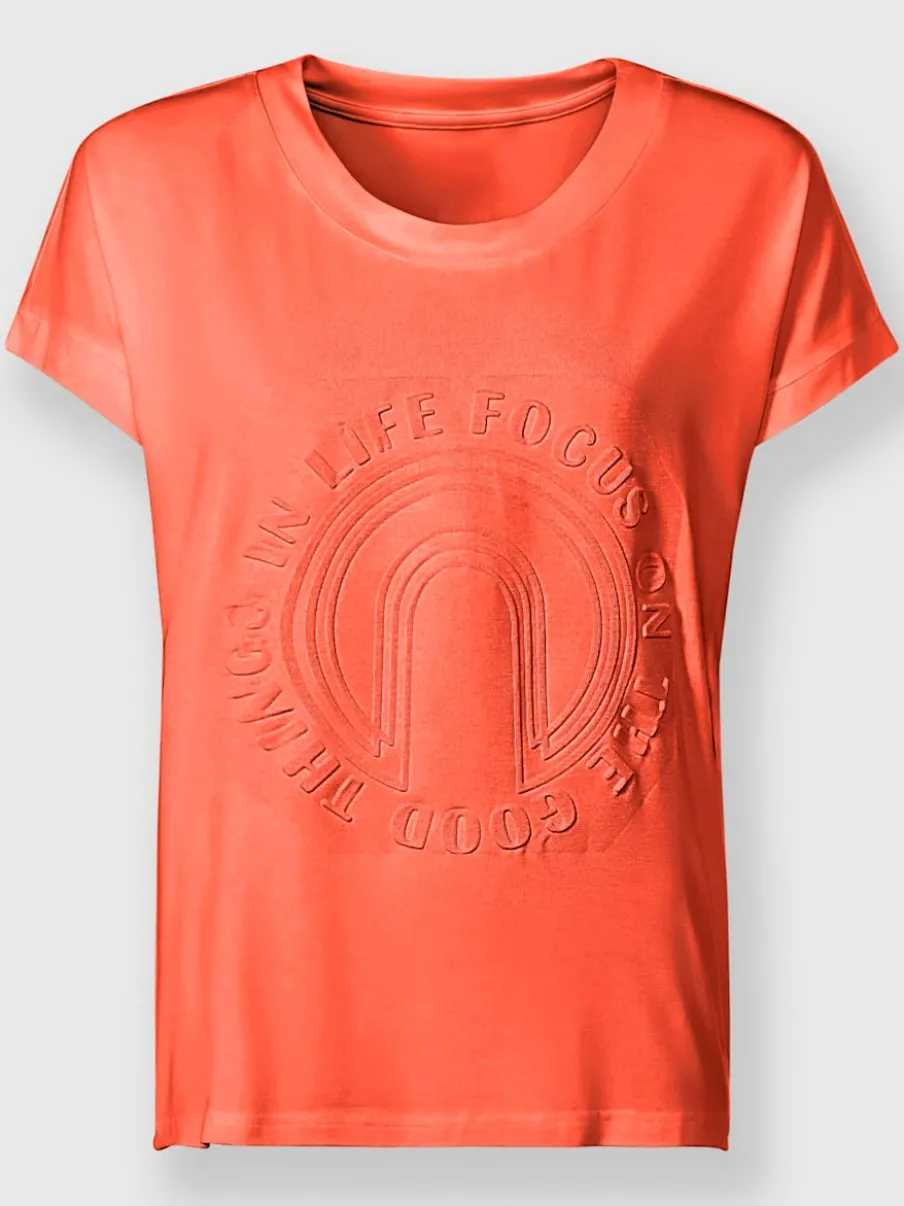 T-shirts à manches courtes avec imprimé 3D encolure ronde