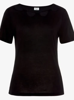 T-shirts à manches courtes encolure ronde avec découpes tendance