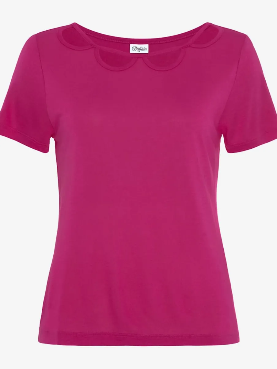 T-shirts à manches courtes encolure ronde avec découpes tendance