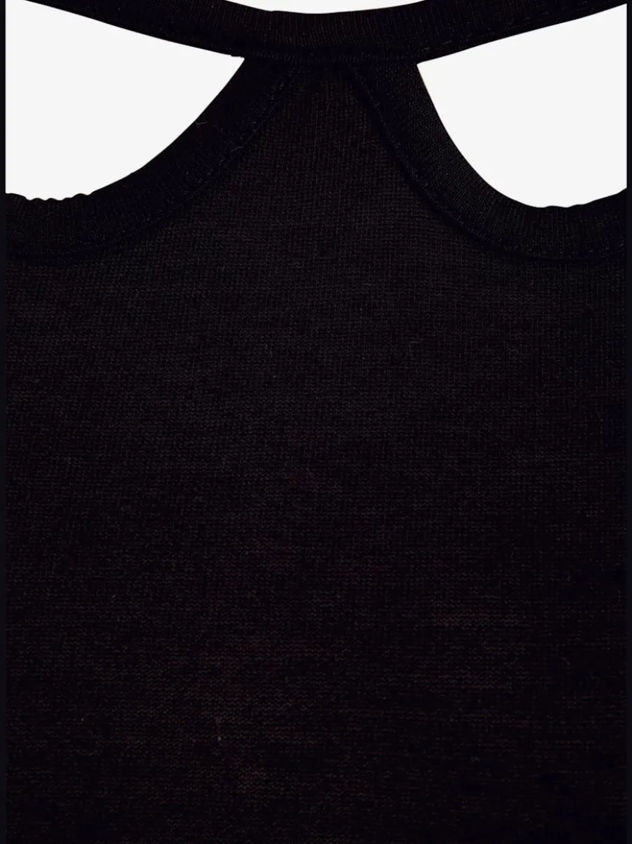 T-shirts à manches courtes encolure ronde avec découpes tendance