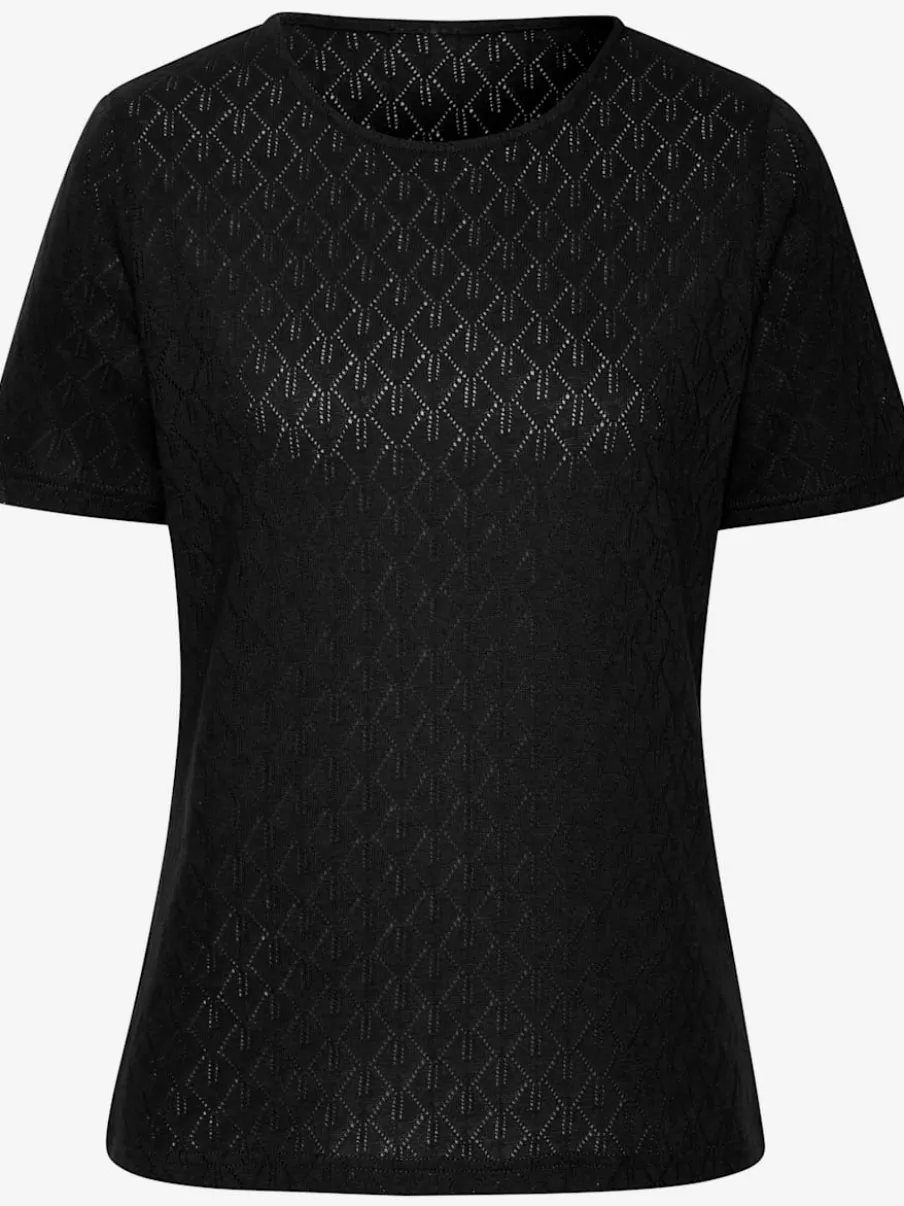 T-shirts à manches courtes en tricot fin ajouré