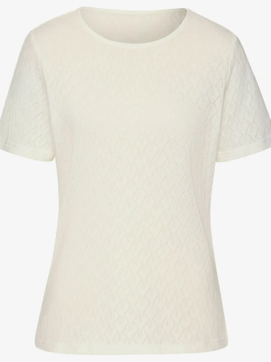 T-shirts à manches courtes en tricot fin ajouré