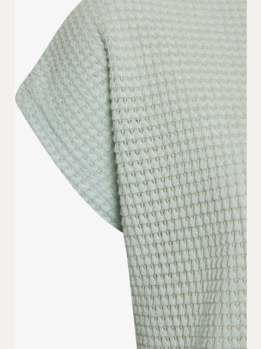 T-shirts à manches courtes en tricot gaufré léger