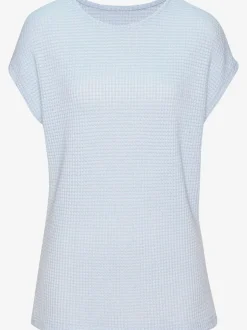 T-shirts à manches courtes en tricot gaufré léger