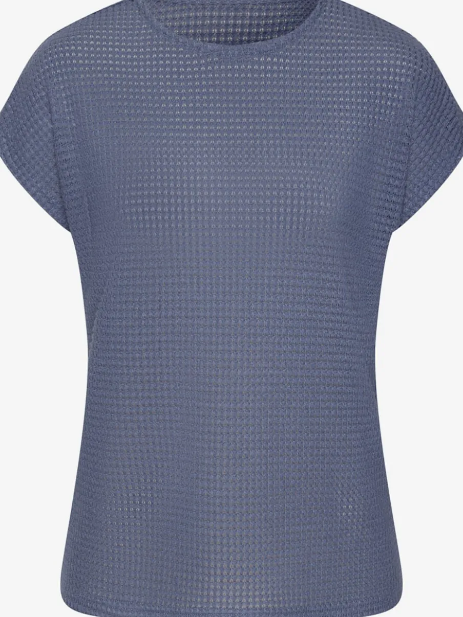 T-shirts à manches courtes en tricot gaufré léger
