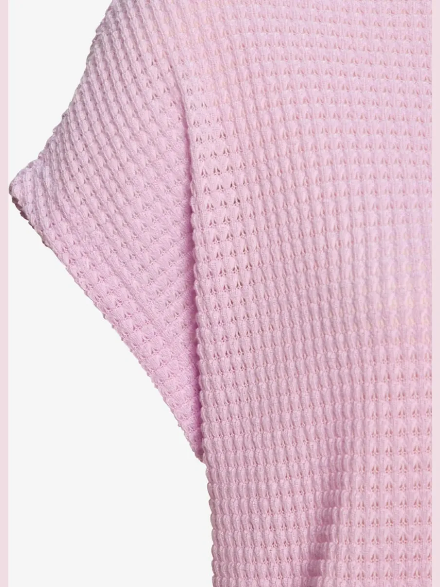 T-shirts à manches courtes en tricot gaufré léger