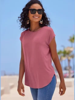 T-shirts à manches courtes en viscose douce et fluide