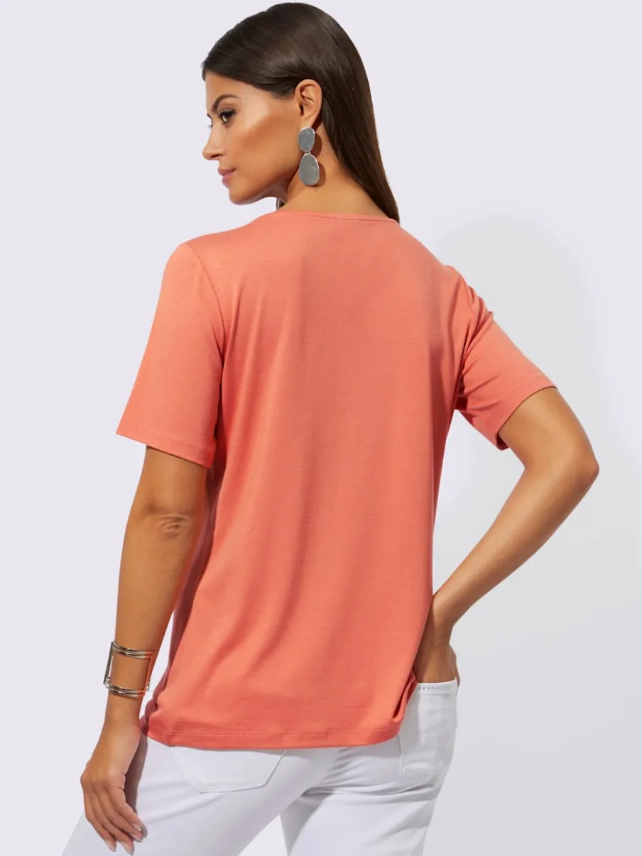 T-shirts à manches courtes en viscose Ecovero zippés