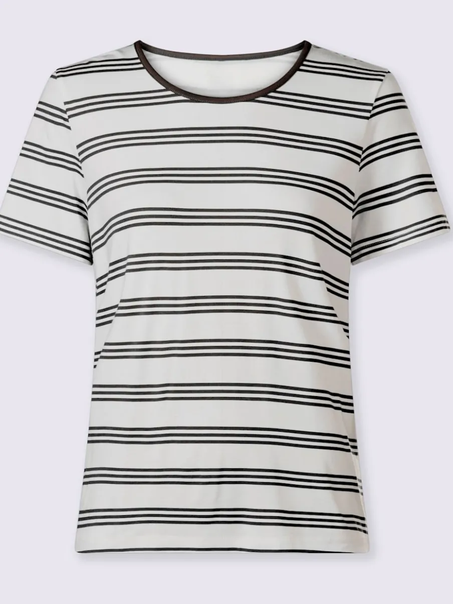 T-shirts à manches courtes rayés en viscose douce