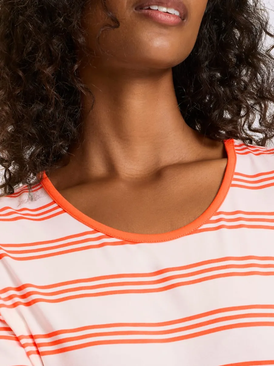T-shirts à manches courtes rayés en viscose douce