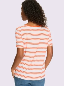 T-shirts à manches courtes rayés en viscose douce