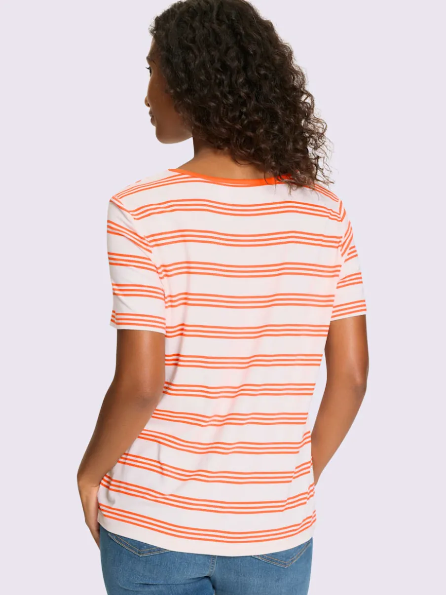 T-shirts à manches courtes rayés en viscose douce