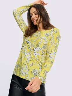T-shirts à manches longues avec motif floral en polyester recyclé