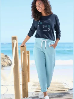 T-shirts manches longues avec col rond et logo imprimé