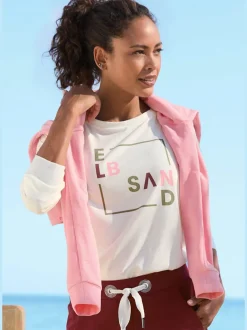 T-shirts manches longues avec col rond et logo imprimé