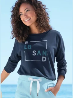 T-shirts manches longues avec col rond et logo imprimé