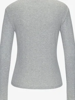T-shirts à manches longues avec motif ajouré en dentelle
