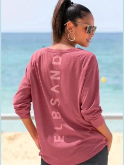 T-shirts à manches longues avec logo et coupe affinante