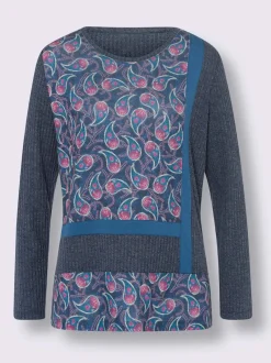 T-shirts à manches longues avec motif paisley texturé