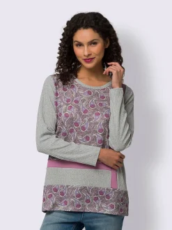 T-shirts à manches longues avec motif paisley texturé