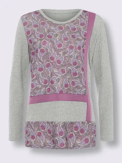 T-shirts à manches longues avec motif paisley texturé