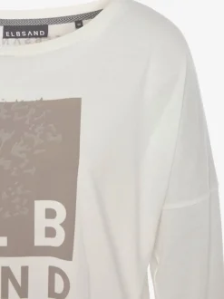 T-shirts à manches longues décontractés avec grand imprimé devant
