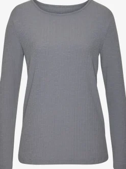 T-shirts à manches longues en viscose et polyester recyclé