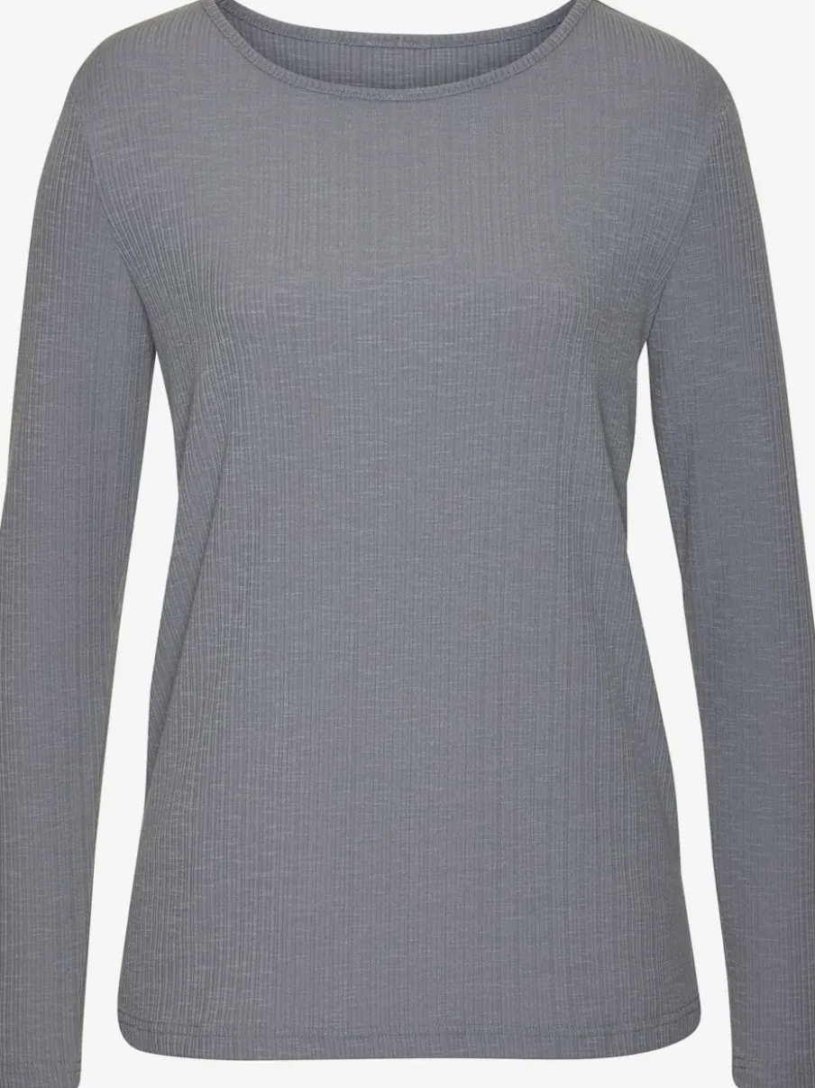 T-shirts à manches longues en viscose et polyester recyclé