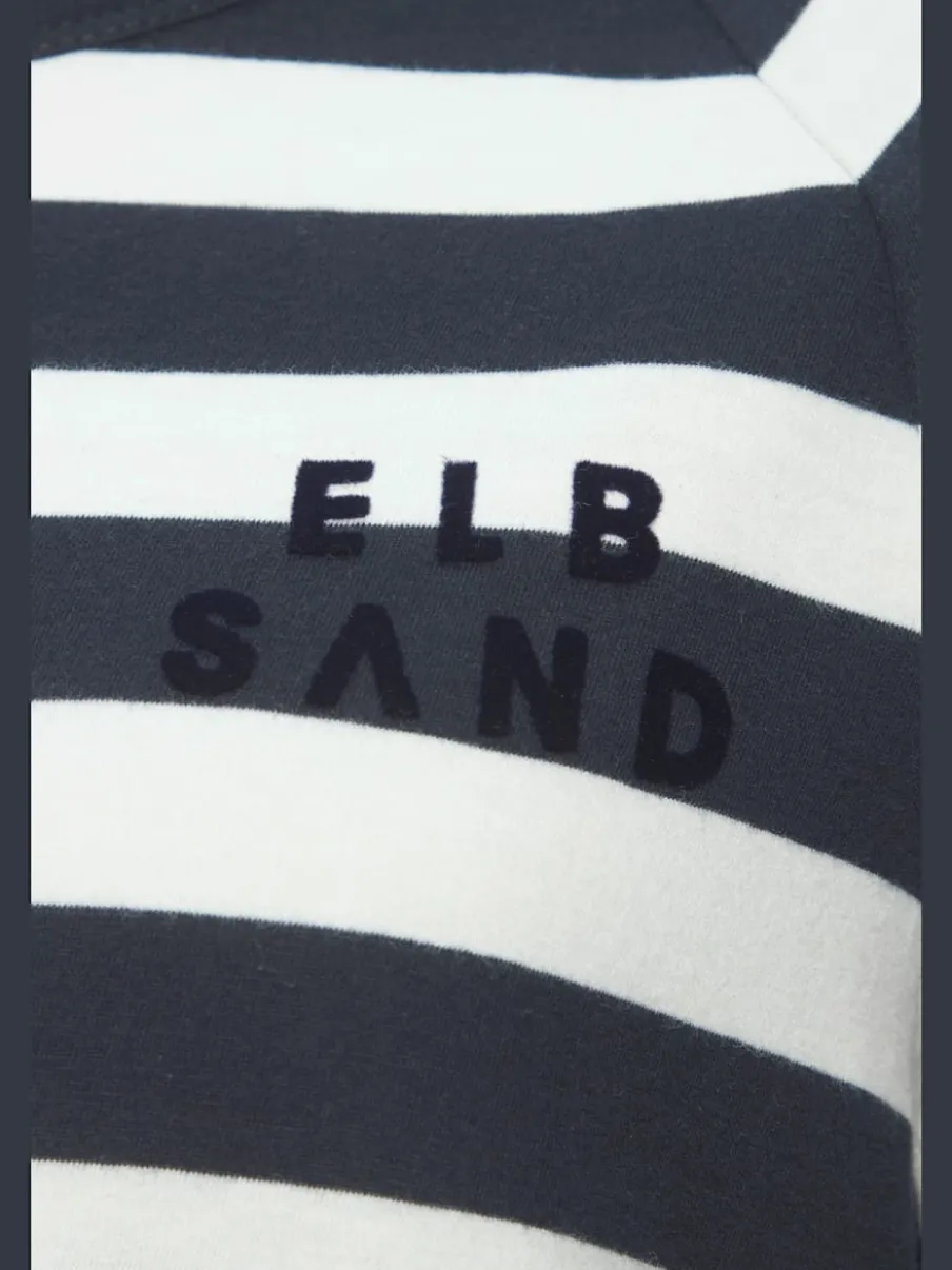 T-shirts à manches 3/4 rayés avec logo imprimé