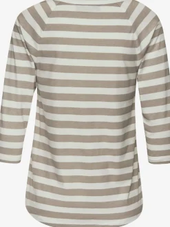 T-shirts à manches 3/4 rayés avec logo imprimé