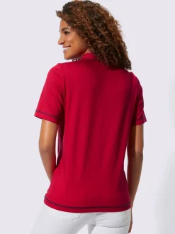 T-shirts polyvalents avec imprimé multicolore et col polo