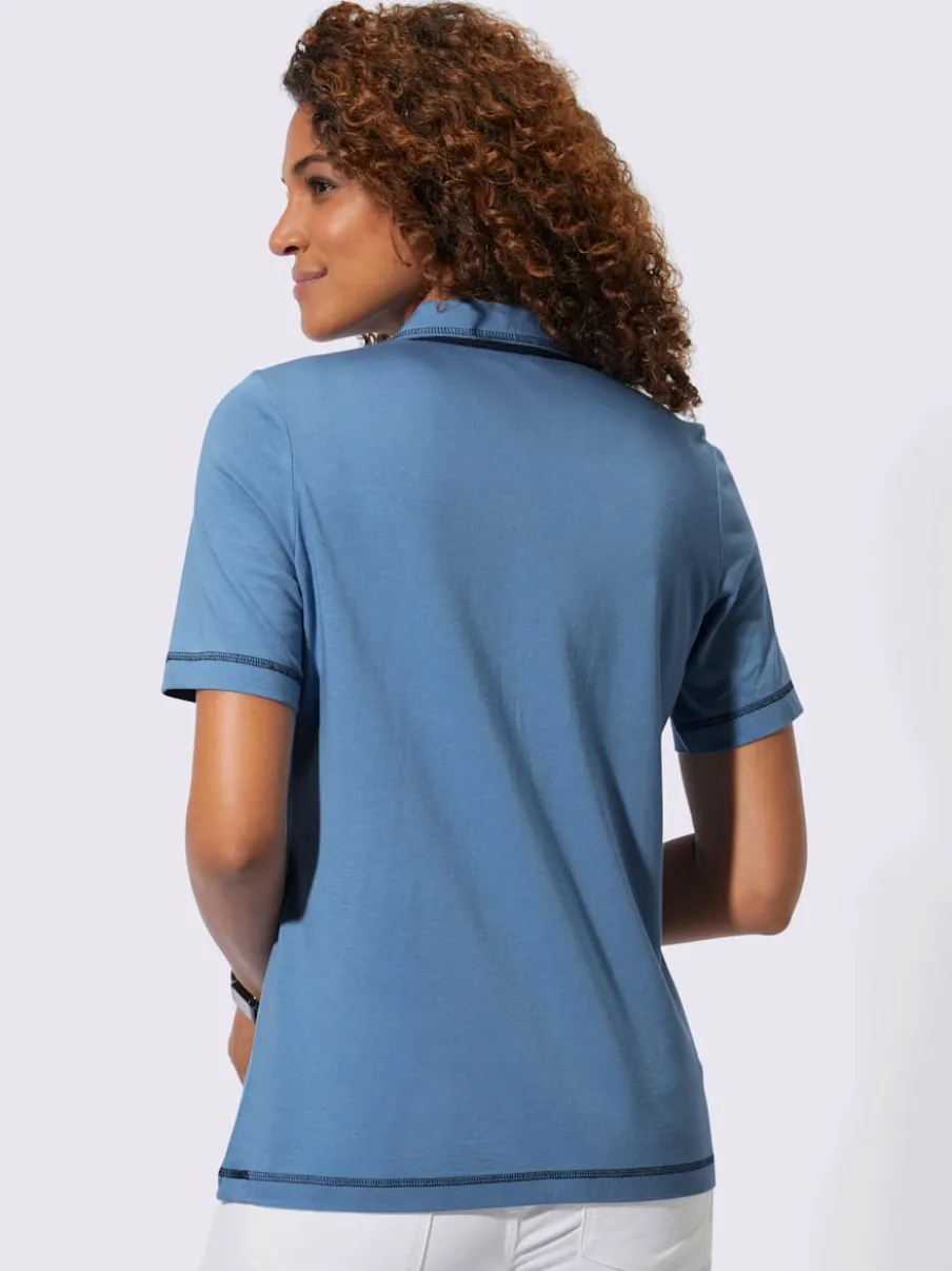 T-shirts polyvalents avec imprimé multicolore et col polo