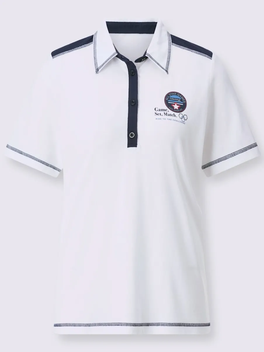 T-shirts polyvalents avec imprimé multicolore et col polo