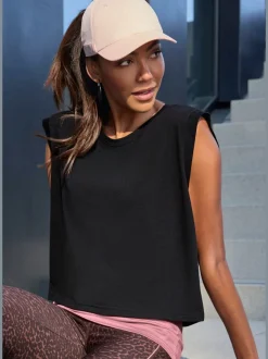 T-shirt sport avec débardeur intégré manches courtes ample