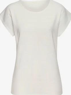 T-shirts rayés à col rond et manches courtes en coton