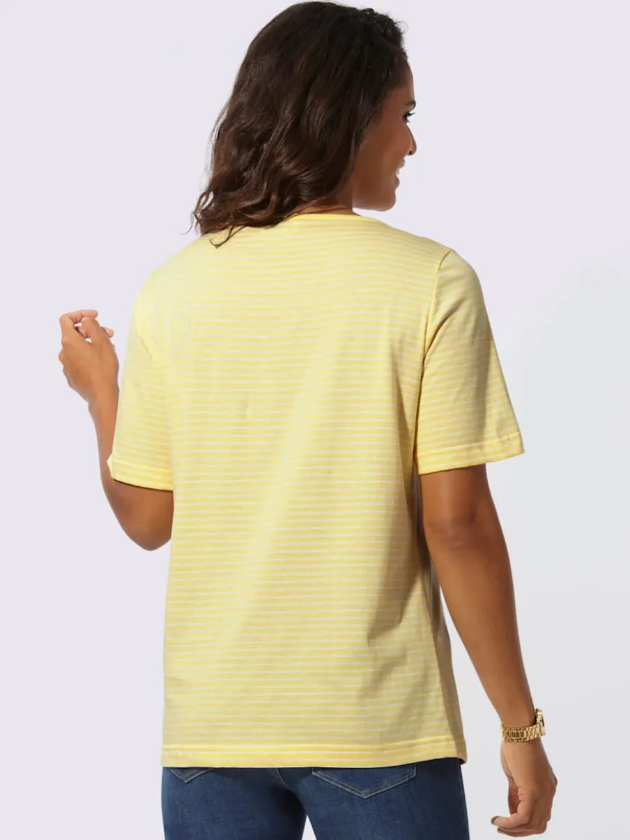 T-shirts rayés en coton à manches courtes confortables
