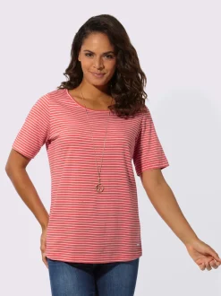 T-shirts rayés en coton à manches courtes confortables