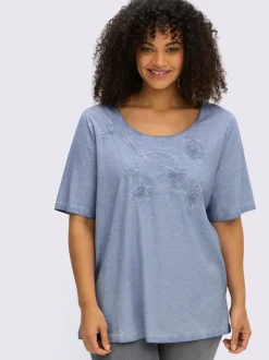 T-shirt superbe broderie florale